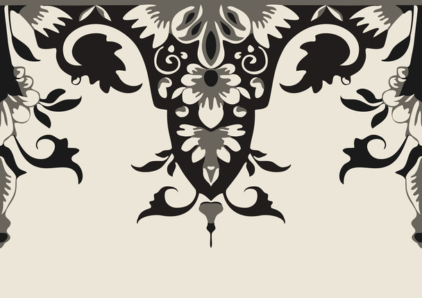 Vector seamless floral border. Element for design - Vetor, Imagem