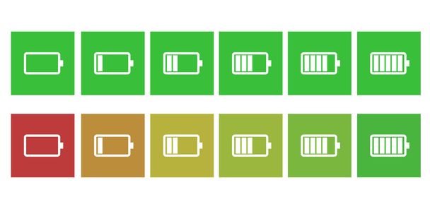Batterie Statussymbol, weiß - Vektor, Bild