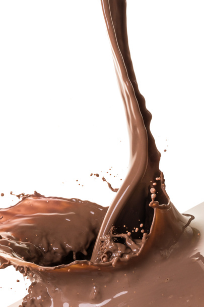 Salpicadura de chocolate caliente
 - Foto, Imagen