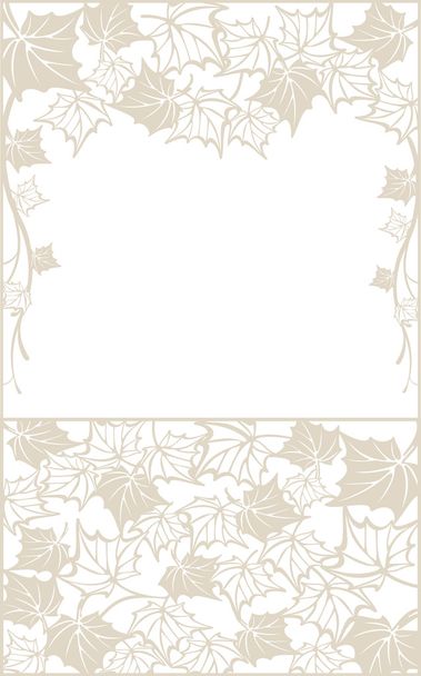 Autumn pattern, with maple leaves. Template for cut - Vettoriali, immagini