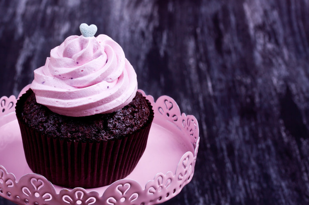 pink chocolate cupcake - Foto, imagen