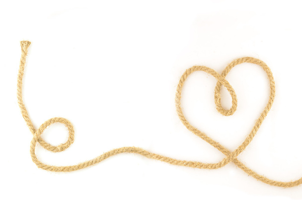 twine bent in the form of heart - Photo, Image