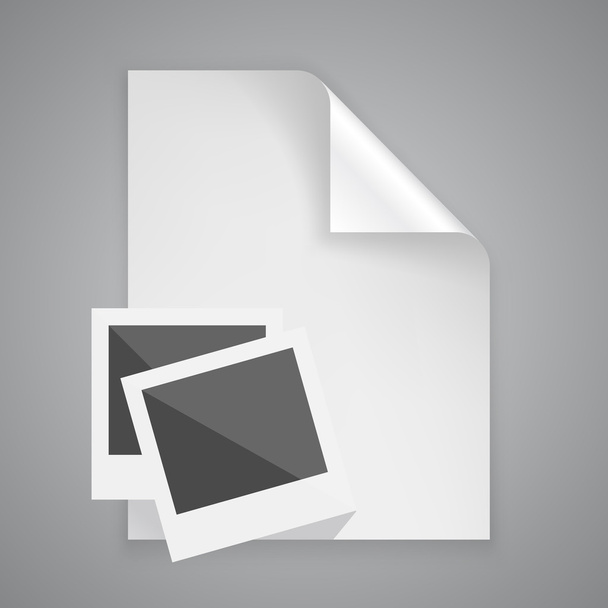 Paper symbol photo frame - Vector, Imagen