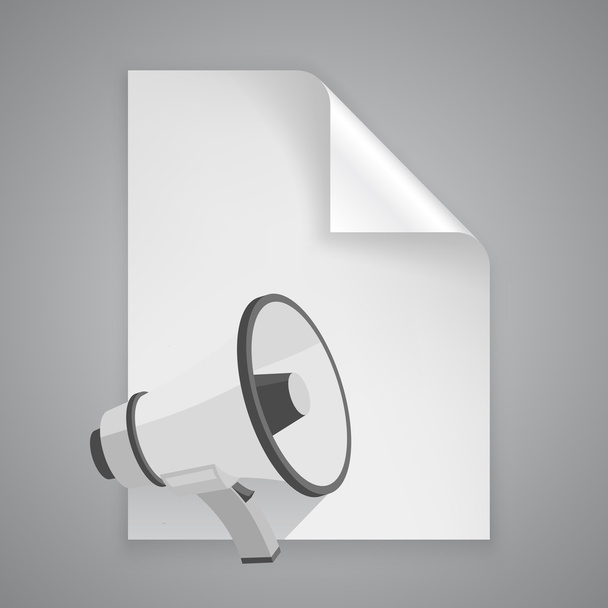 Paper symbol loudspeakers - Vektör, Görsel
