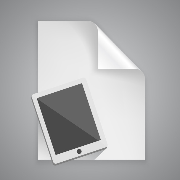 Paper symbol tablet - Vector, Imagen