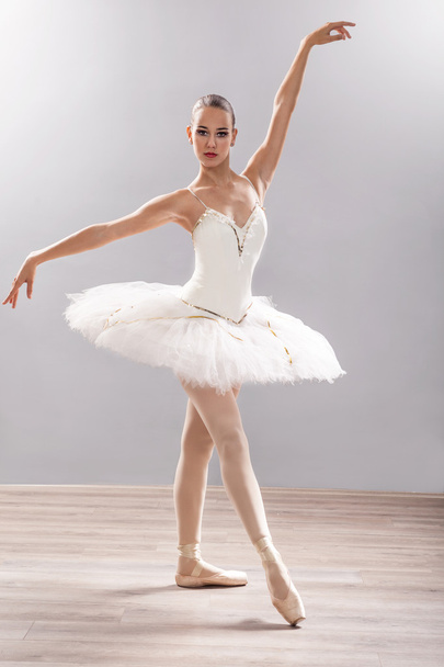 ballerina in ballet pose classical dance - 写真・画像