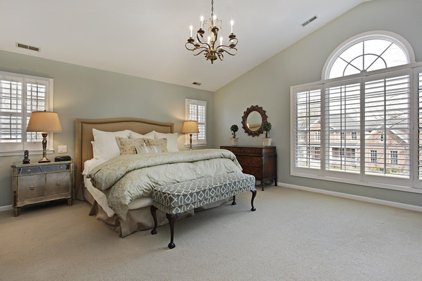 Master bedroom with circular window - Photo, Image
