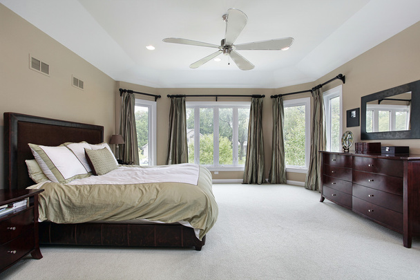 Master bedroom with wall of windows - Photo, image