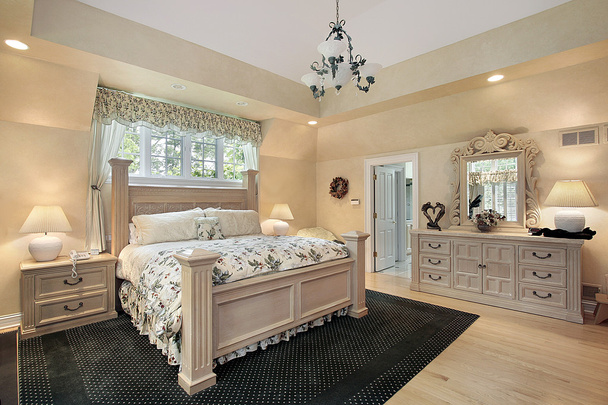 Master bedroom with trey ceiling - Photo, Image