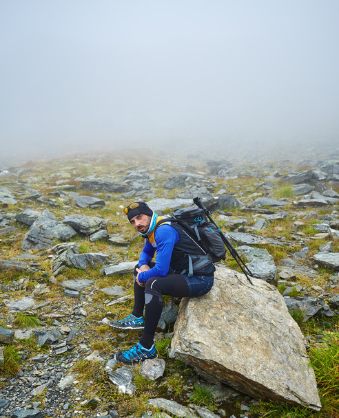 Caucasian hiker with backpack - Fotografie, Obrázek