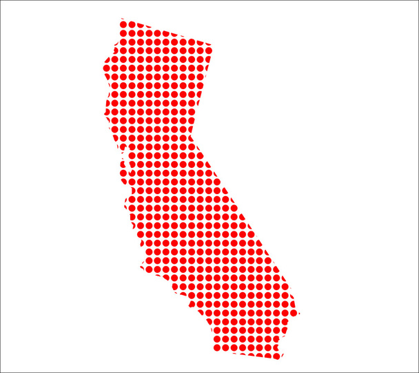 Красная точка Калифорнии
; - Вектор,изображение