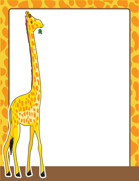 Giraffe Border - Vector, Image