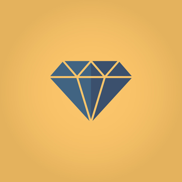 Επίπεδη σχεδίαση διαμάντι εικονογράφηση - Διάνυσμα, εικόνα