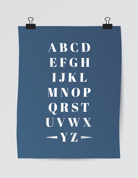 Een mock up alfabet-poster - Vector, afbeelding