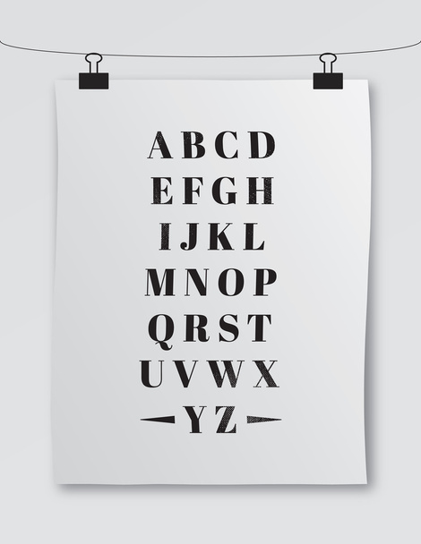 Um cartaz de alfabeto zombar
 - Vetor, Imagem