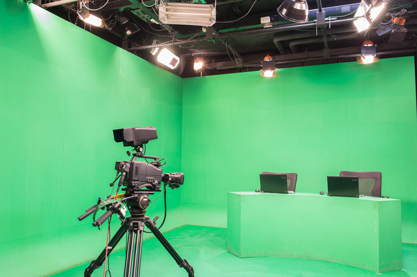 Studio telewizyjne zielone - Zdjęcie, obraz