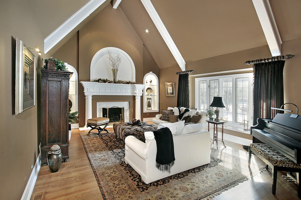 Living room in luxury home - Foto, afbeelding