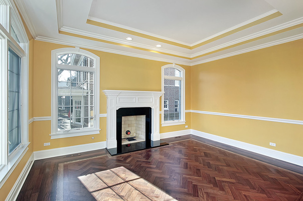 Living room with yellow walls - Photo, Image