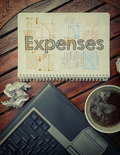 Notebook with text inside Expenses  - Photo, Image