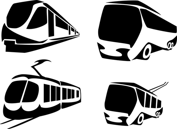 городской общественный транспорт
 - Вектор,изображение