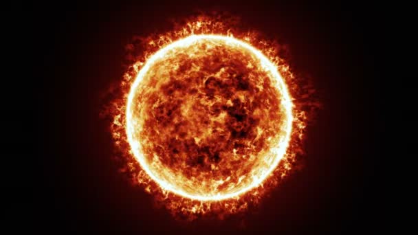 Güneşin yüzeyi ve güneş patlamaları animasyon - Video, Çekim
