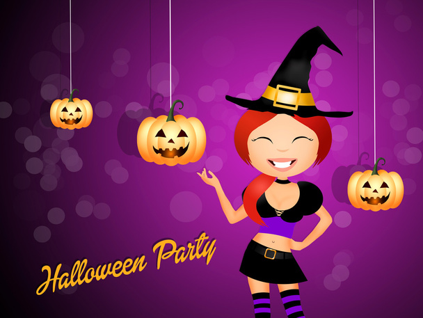 witch for Halloween party - Φωτογραφία, εικόνα