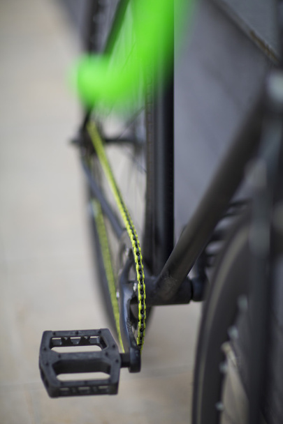 Details van fixie fiets. Vaste fiets. - Foto, afbeelding