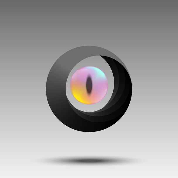Abstract photographer logo eye concept. - Vector, Image