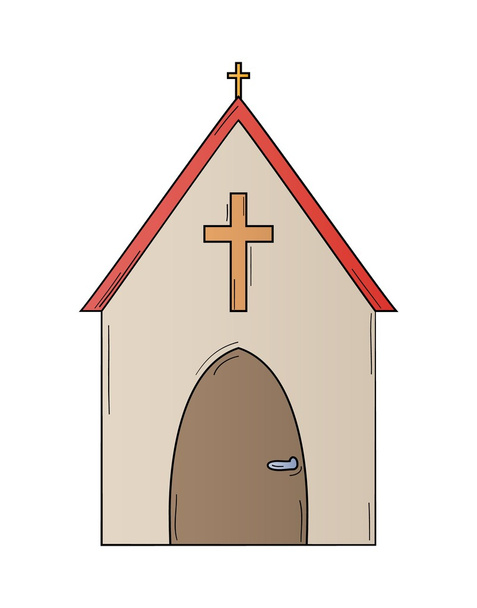 Bosquejo de la iglesia
 - Vector, Imagen