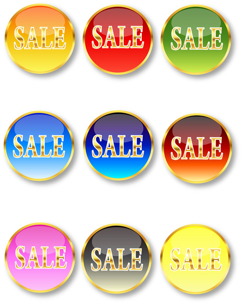 Button sale - Vector, Image