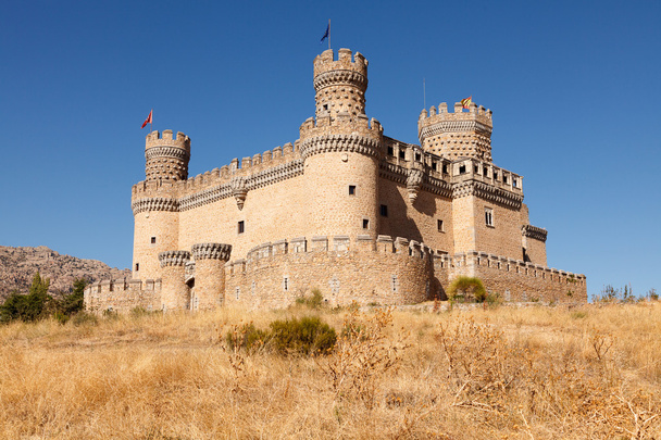 oude kasteel manzanares el real in de buurt van madrid, Spanje - Foto, afbeelding