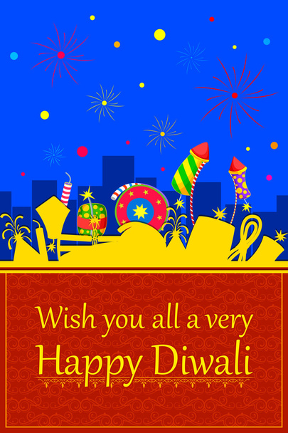 Colorido petardo para Happy Diwali
 - Vector, imagen