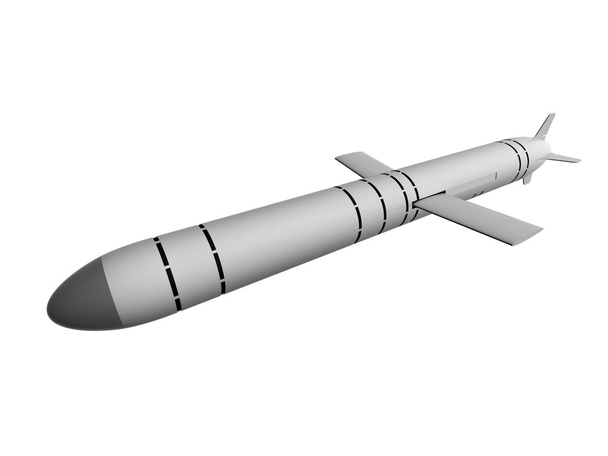 Cruise missile geïsoleerd op witte achtergrond - Foto, afbeelding