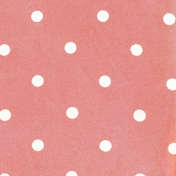 Pink Cotton Jersey Fabric with White Dots Pattern - Foto, Bild