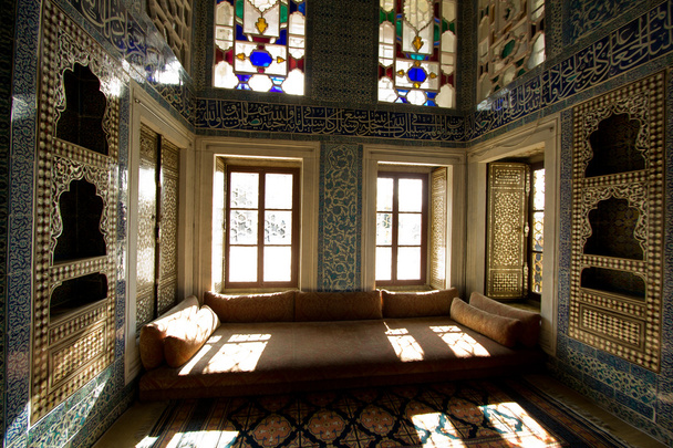 Турция Султан детали комнаты внутри Topkapi дворец, Стамбул
 - Фото, изображение