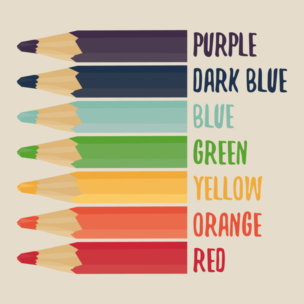 Conjunto de lápices de colores. - Vector, Imagen