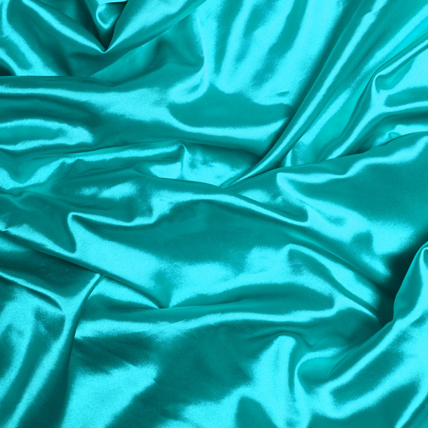 Smooth elegant turquoise silk background - Foto, Imagem
