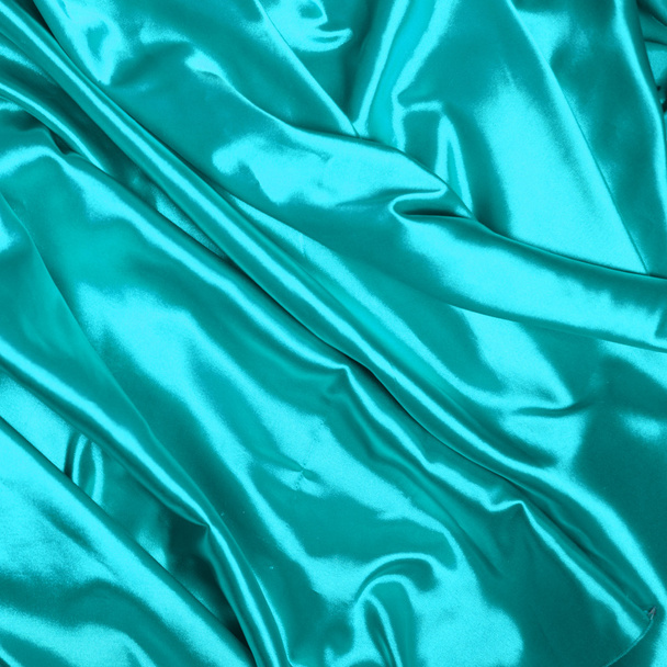 Smooth elegant turquoise silk background - Zdjęcie, obraz
