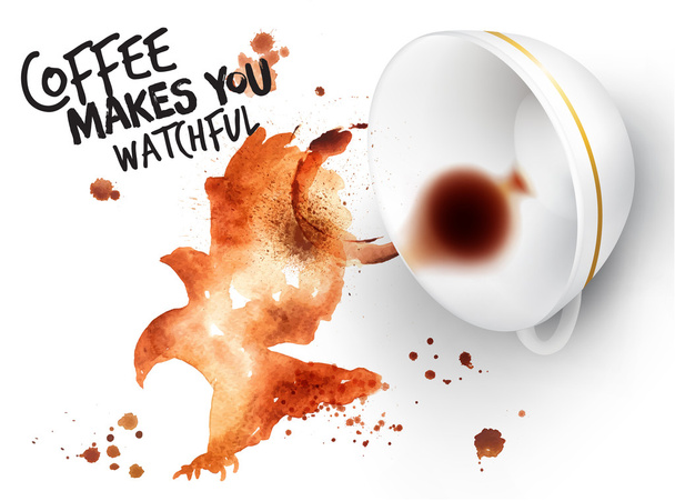 Affiche aigle café sauvage
 - Vecteur, image
