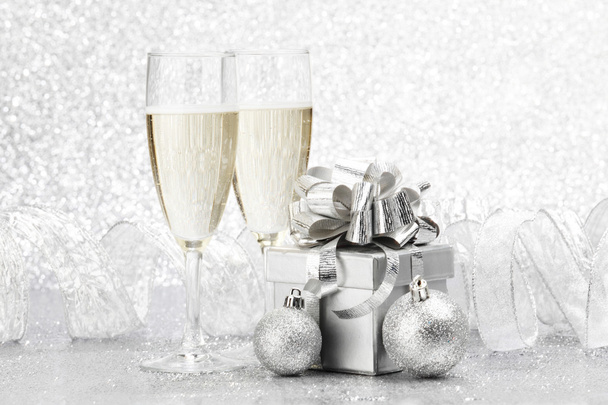 Champagne and decor - Фото, изображение
