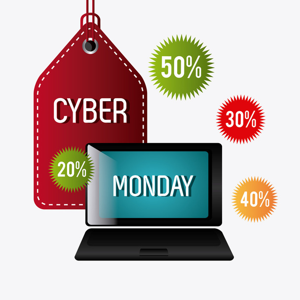 Cyber monday shopping season - Vektor, obrázek
