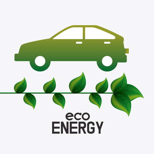 Дизайн экологии зеленой энергии
 - Вектор,изображение