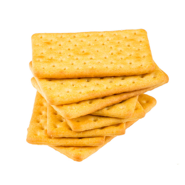 Biscoitos de queijo sobre fundo branco
 - Foto, Imagem