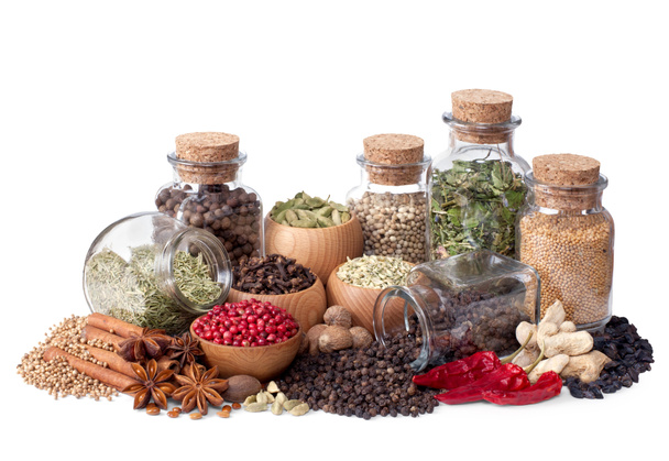 Still life of different spices and herbs - Photo, Image