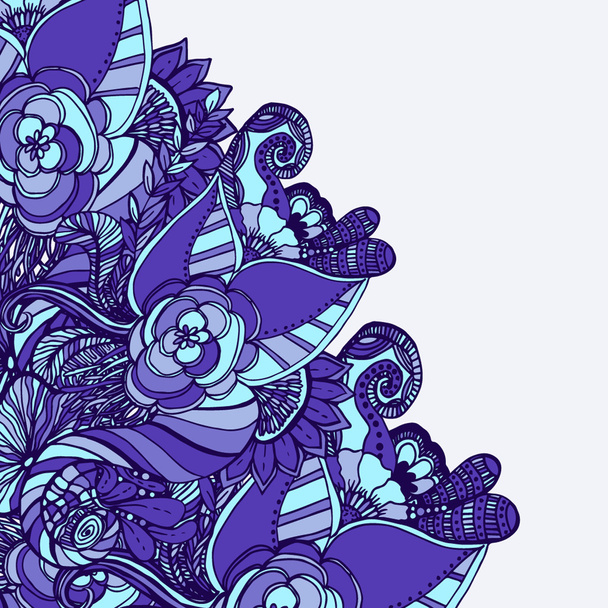 Handgezeichnete Textur mit Blumen - Vektor, Bild