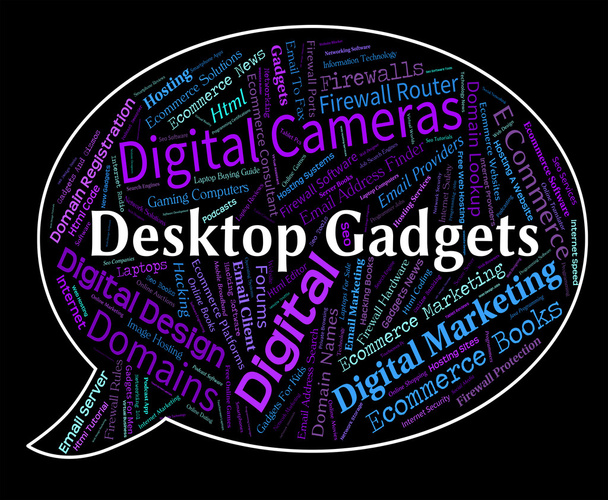 Desktop Gadgets Represents Gismos Gizmos And Mechanisms - Photo, Image