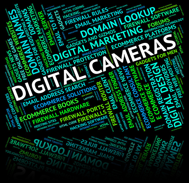 Цифрові фотоапарати показують високі технології та зображення
 - Фото, зображення