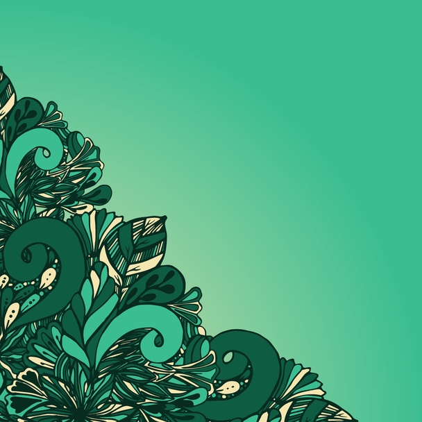 Hand Drawn Texture with Flowers - Vector, Image