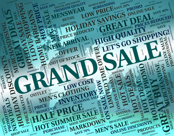 Grand Sale muestra ofertas Promoción y descuentos
 - Foto, Imagen