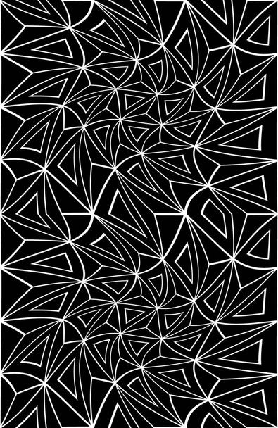 Vektor modern zökkenőmentes Szent geometriai mintás trippy, fekete-fehér absztrakt geometriai háttérrel, divatos, nyomtatás, fekete-fehér, retro textúra, hippi divat design - Vektor, kép